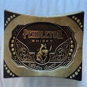 Pendleton Whisky 2024 “Let’ter Buck” Limited Edition Gold‎ and Black Belt Buckle